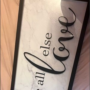 Marble love wall art